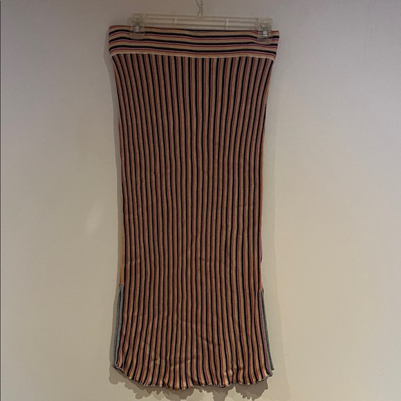 One Grey Day knit Striped Skirt - Picture 1 of 6